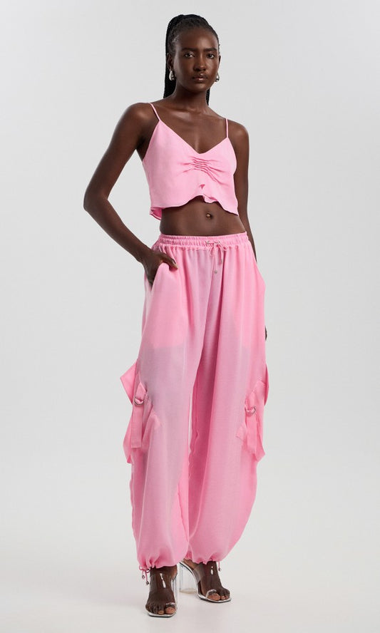 Cupro Pants Pink, AVA