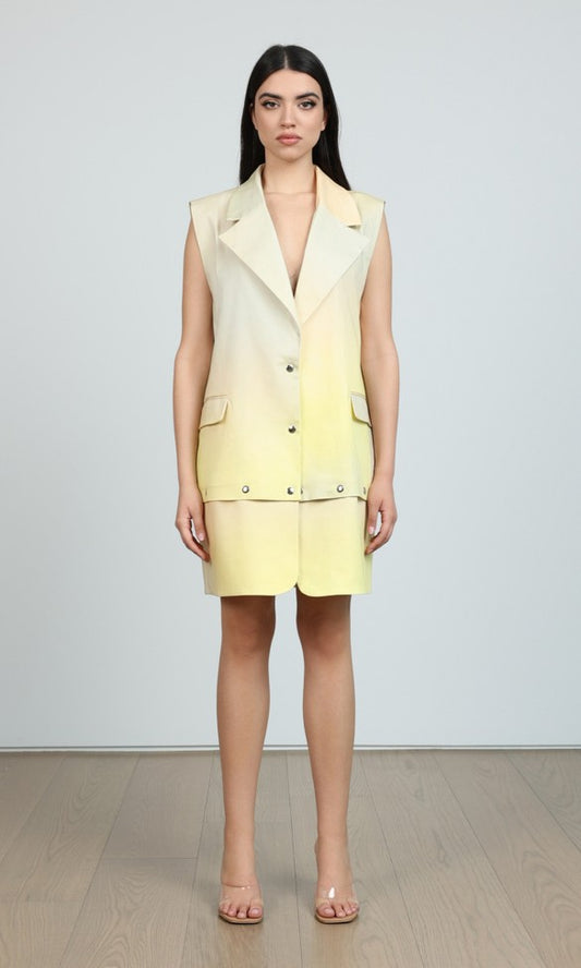 Yellow Vest with Snaps Cotton ADALE