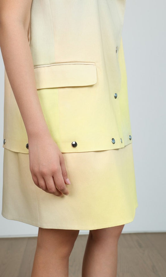 Yellow Vest with Snaps Cotton ADALE