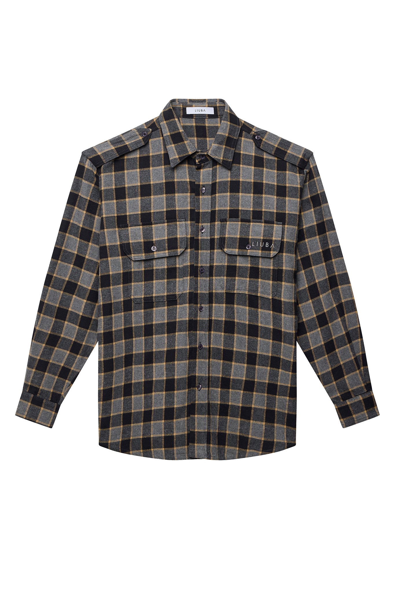 Black Big Plaid Elena Organic Cotton Shirt