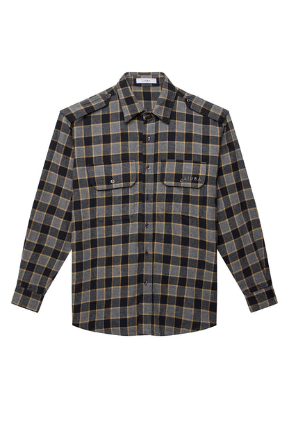 Black Big Plaid Elena Organic Cotton Shirt