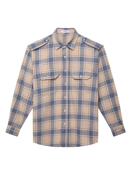Blue Big Plaid Elena Organic Cotton Plaid Shirt