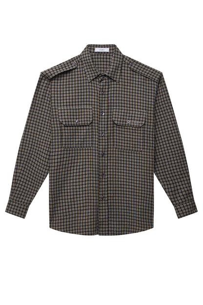 Black Small Plaid Elena Organic Cotton Shirt
