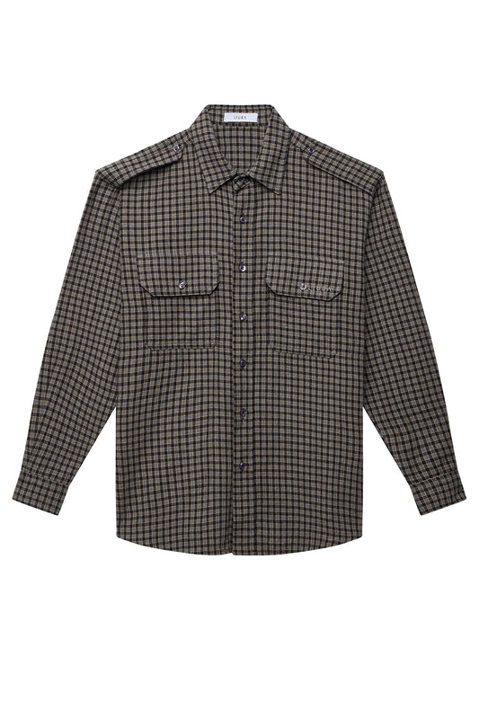 Black Small Plaid Elena Organic Cotton Shirt