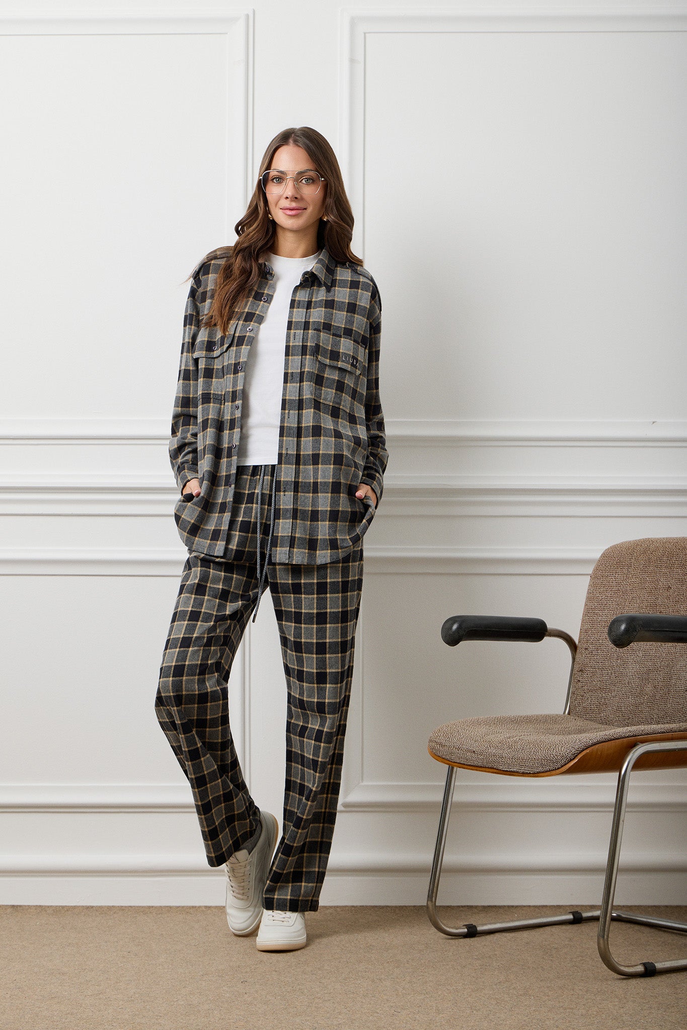 Black Big Plaid Elena Organic Cotton Shirt