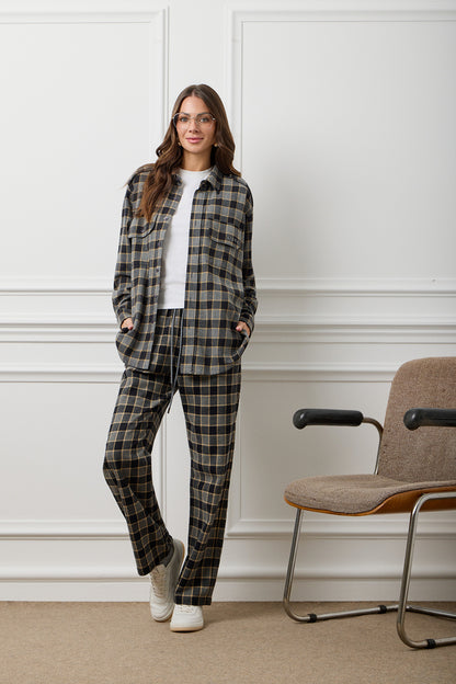 Black Big Plaid Elena Organic Cotton Shirt
