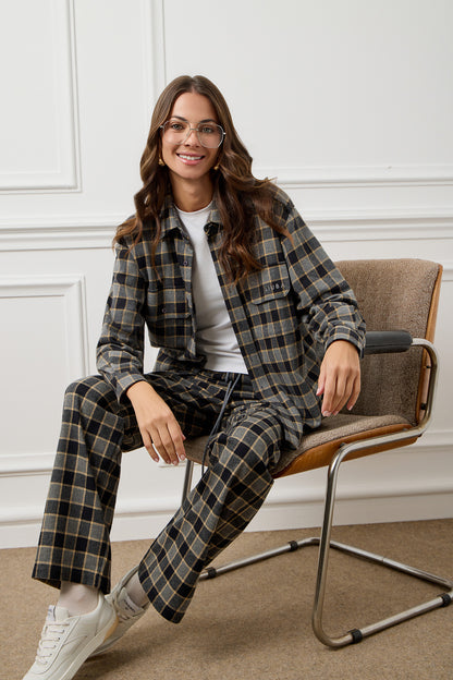 Black Big Plaid Elena Organic Cotton Shirt