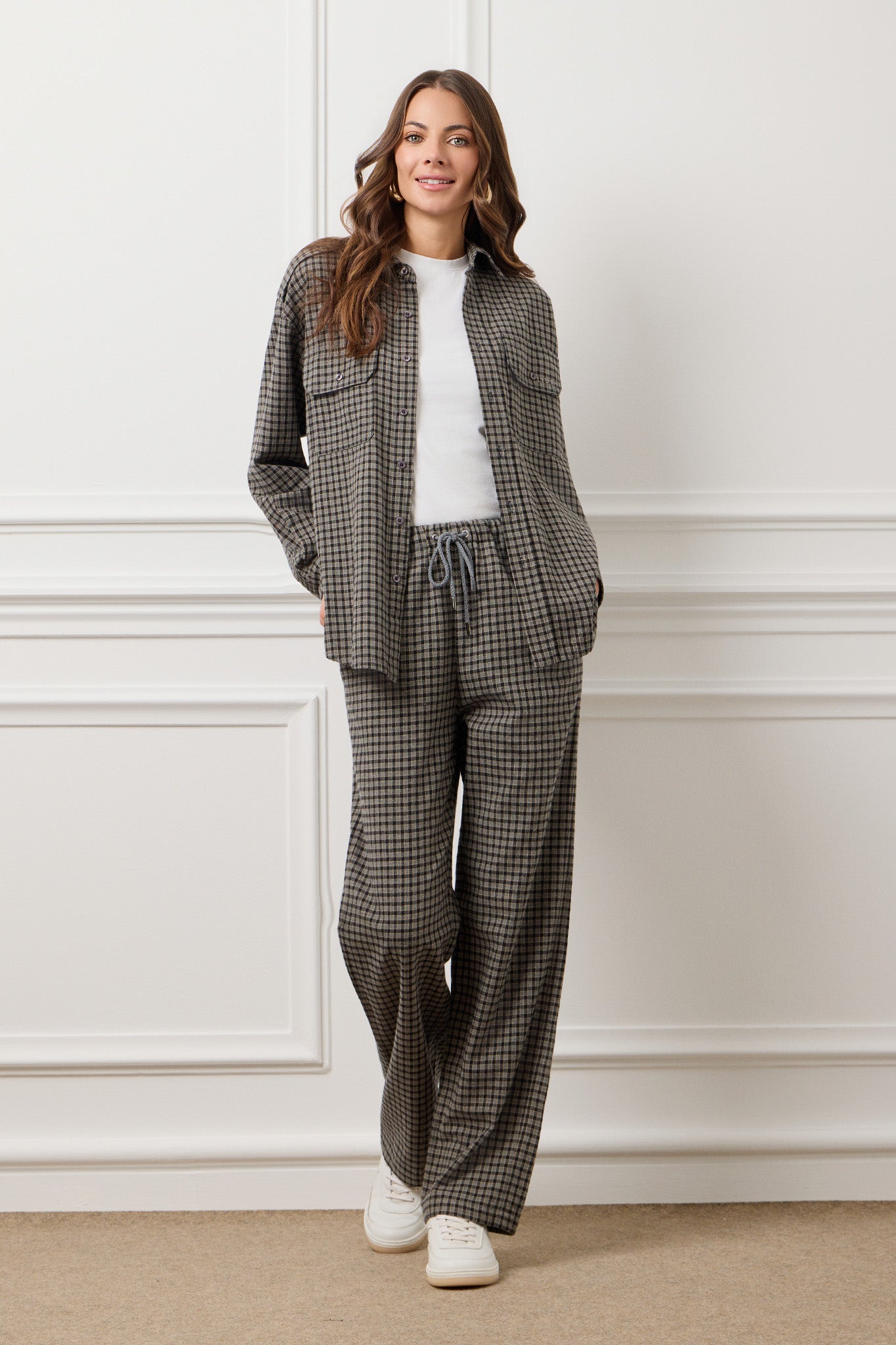 Black Small Plaid Elena Organic Cotton Shirt