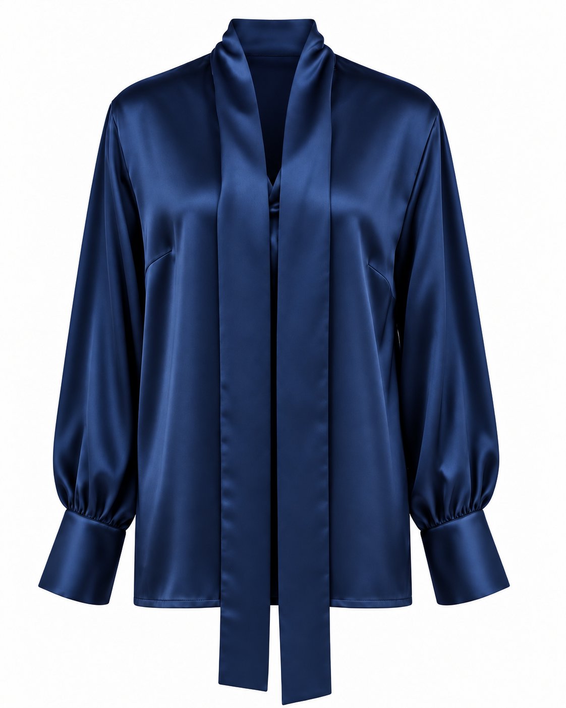 Sienna Silk Shirt Navy