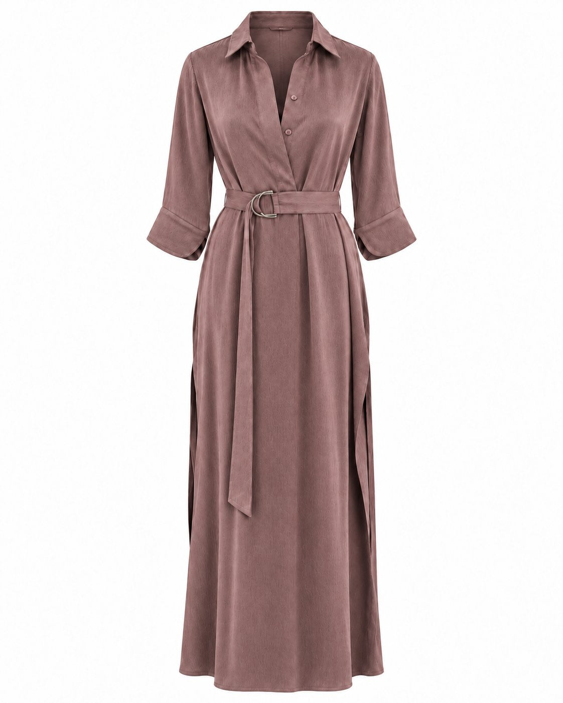 Camille Shirt Maxi Dress Dusty Pink