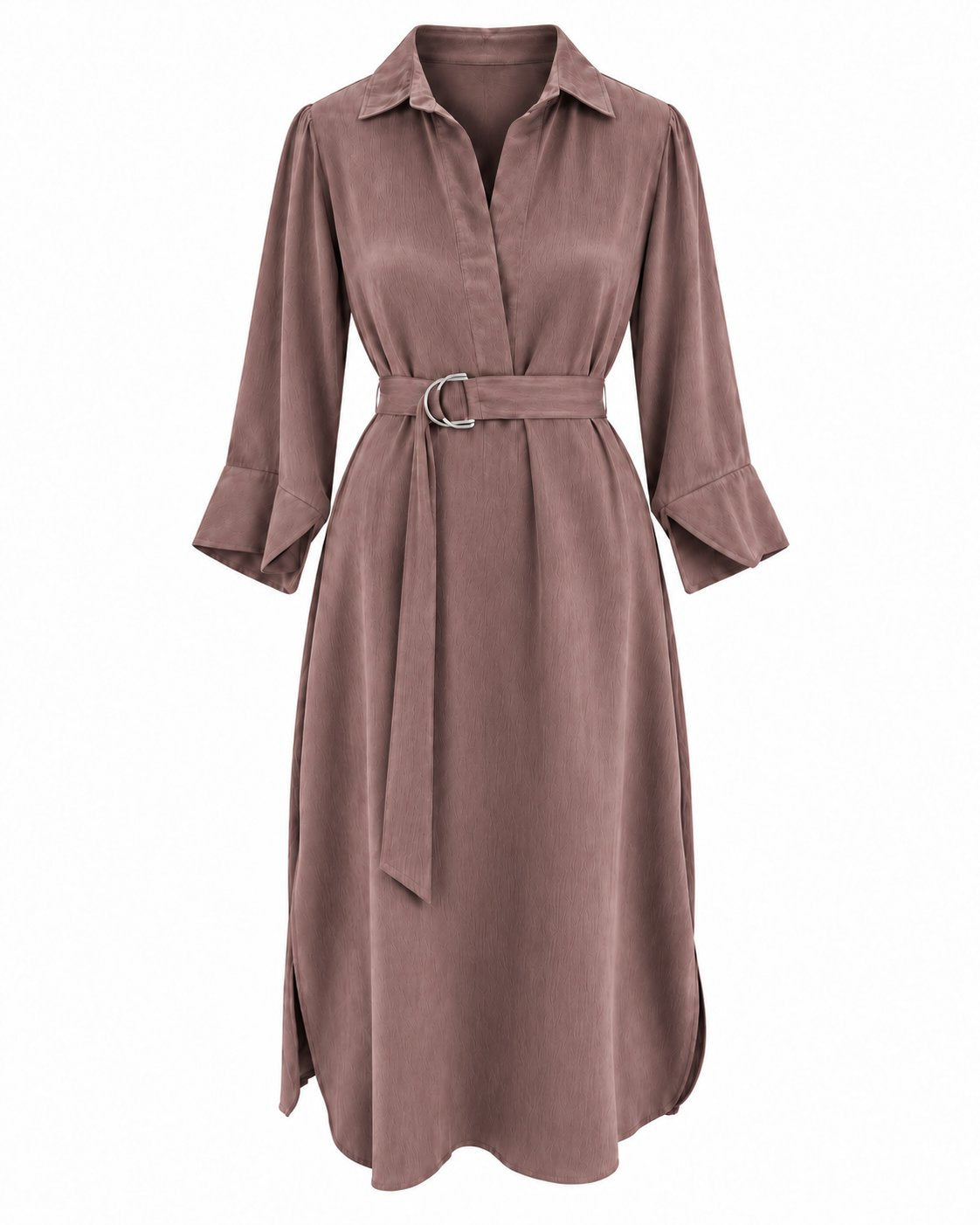 Camille Shirt Midi Dress Dusty Pink