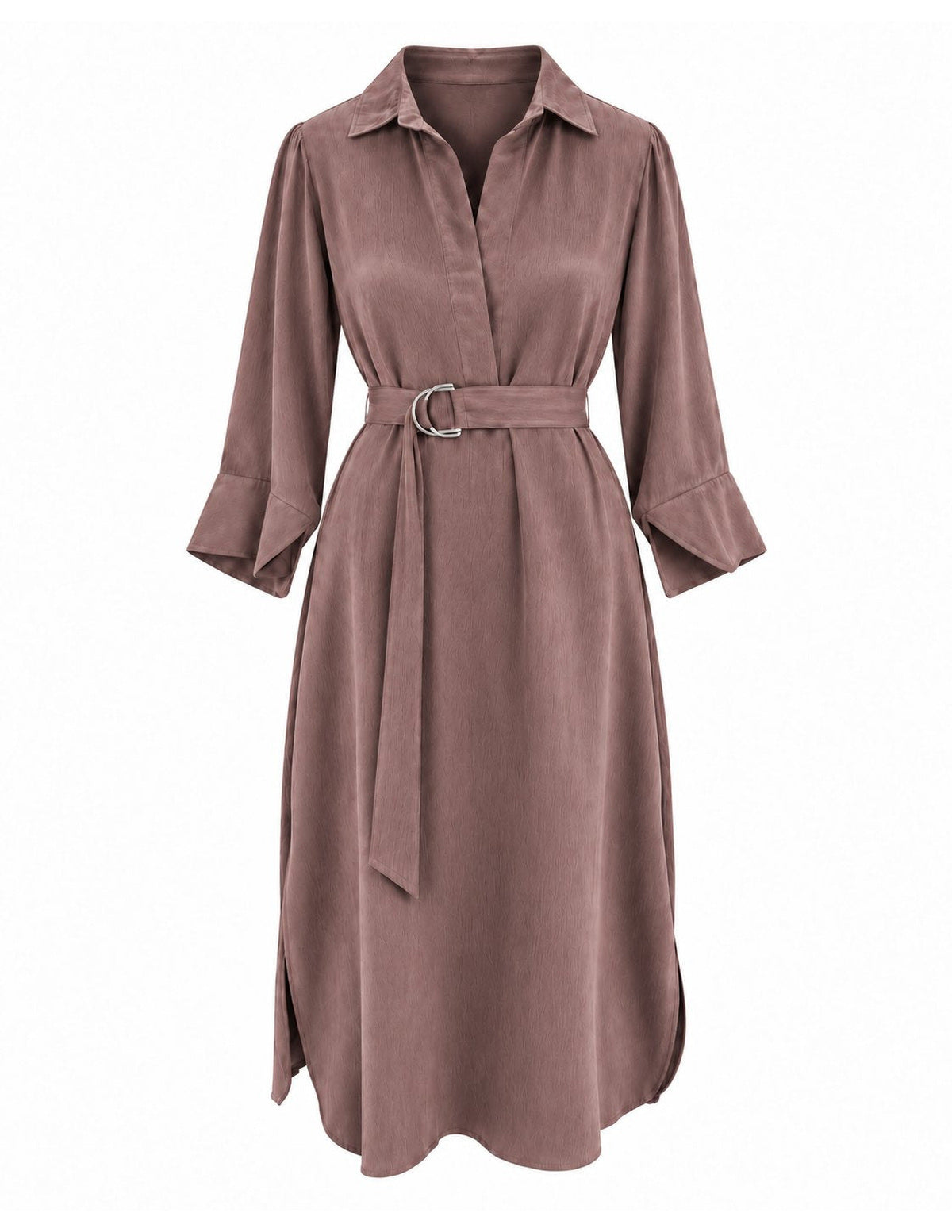 Camille Shirt Midi Dress Dusty Pink