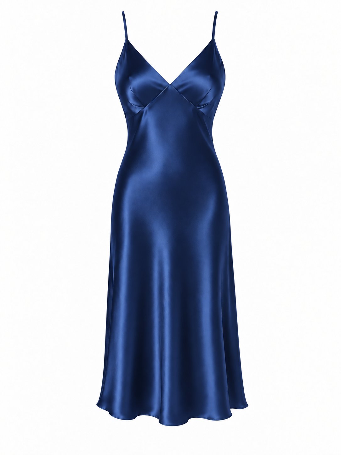 Sienna Silk Midi Dress Navy