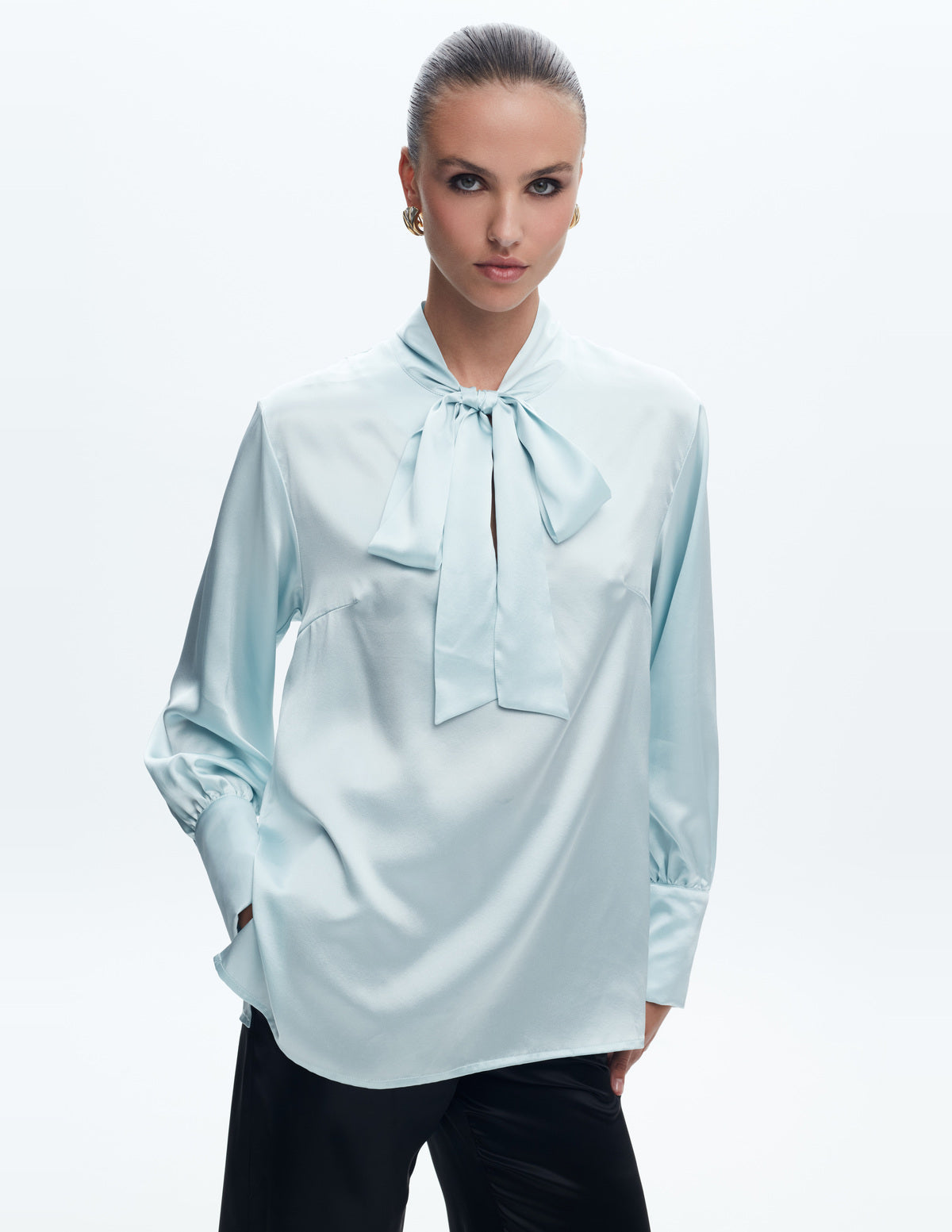 Sienna Silk Shirt Light Blue – LIUBA FW26, photo 63722