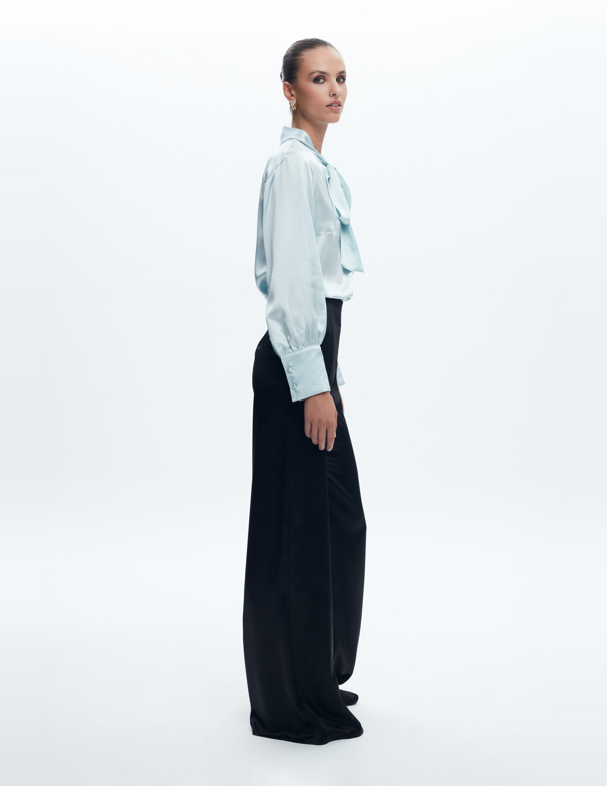 Sienna Silk Shirt Light Blue – LIUBA FW26, photo 63757