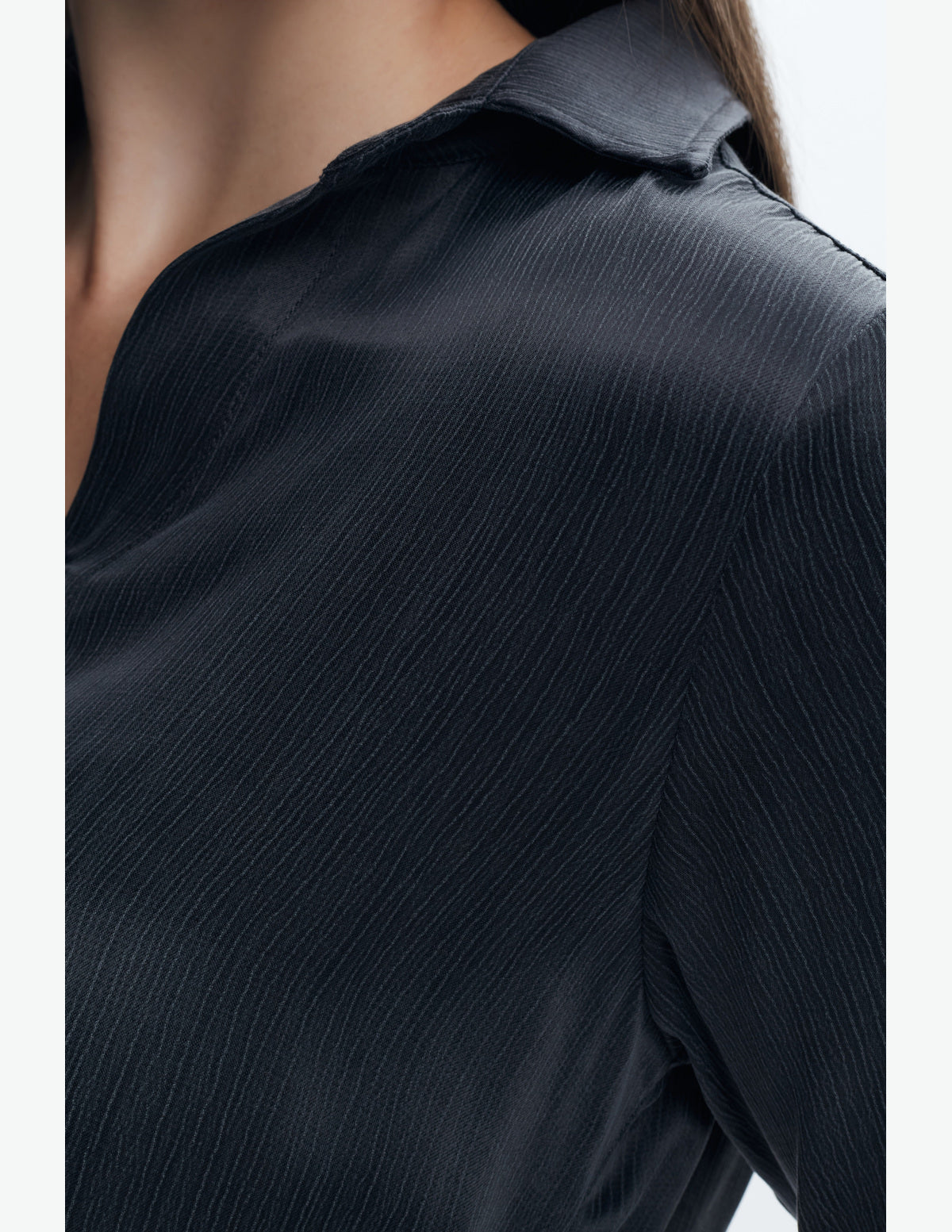 Camille Shirt Maxi Dress Dark Grey Cupro – LIUBA FW26, photo 63843
