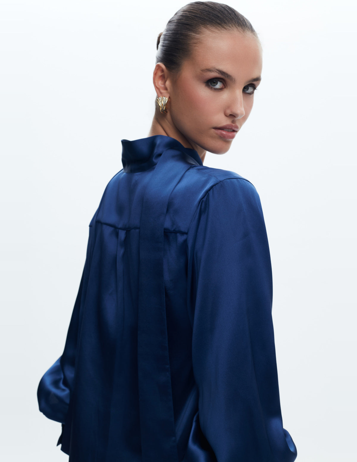 Sienna Silk Shirt Navy – LIUBA FW26, photo 63888