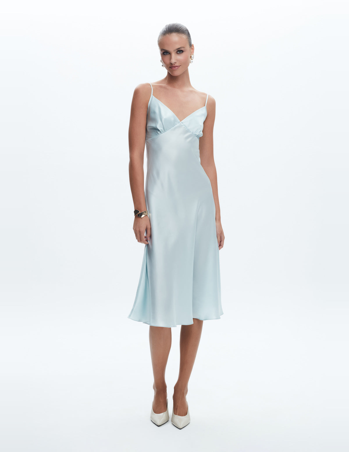Sienna Silk Midi Dress Light Blue – LIUBA FW26, photo 63943