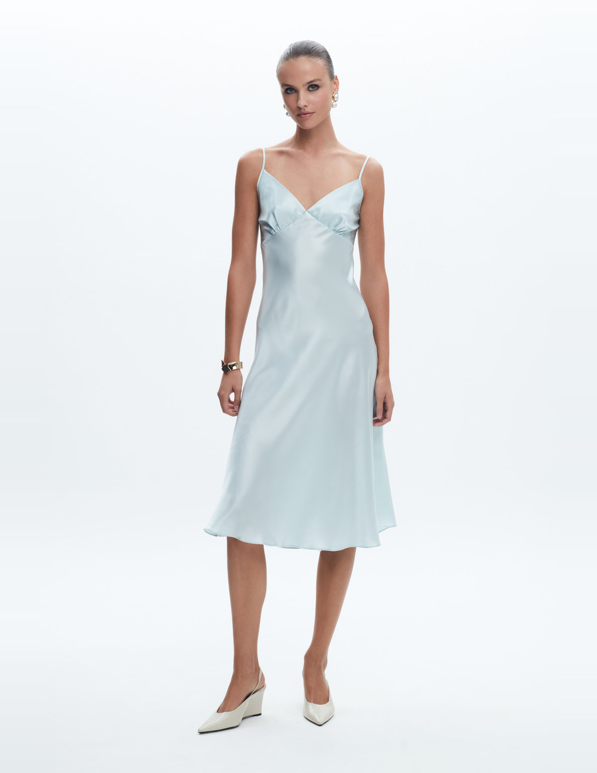 Sienna Silk Midi Dress Light Blue – LIUBA FW26, photo 63948