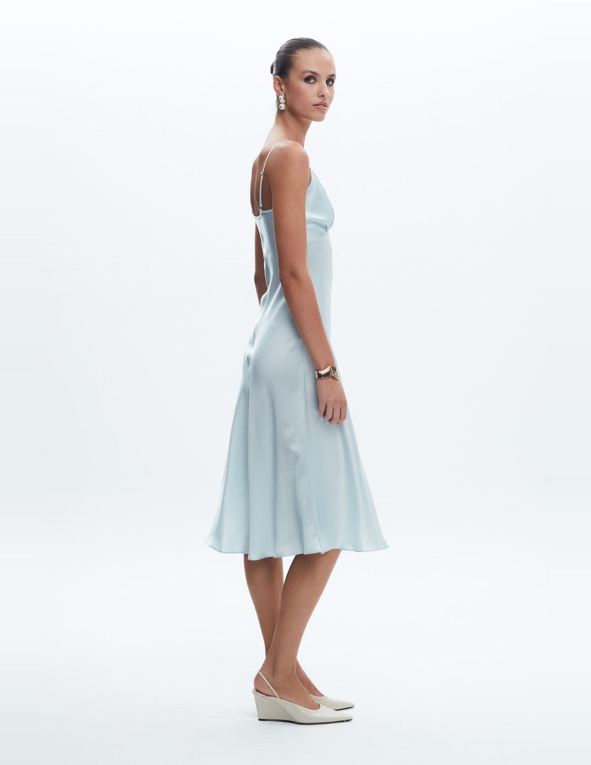 Sienna Silk Midi Dress Light Blue – LIUBA FW26, photo 63954