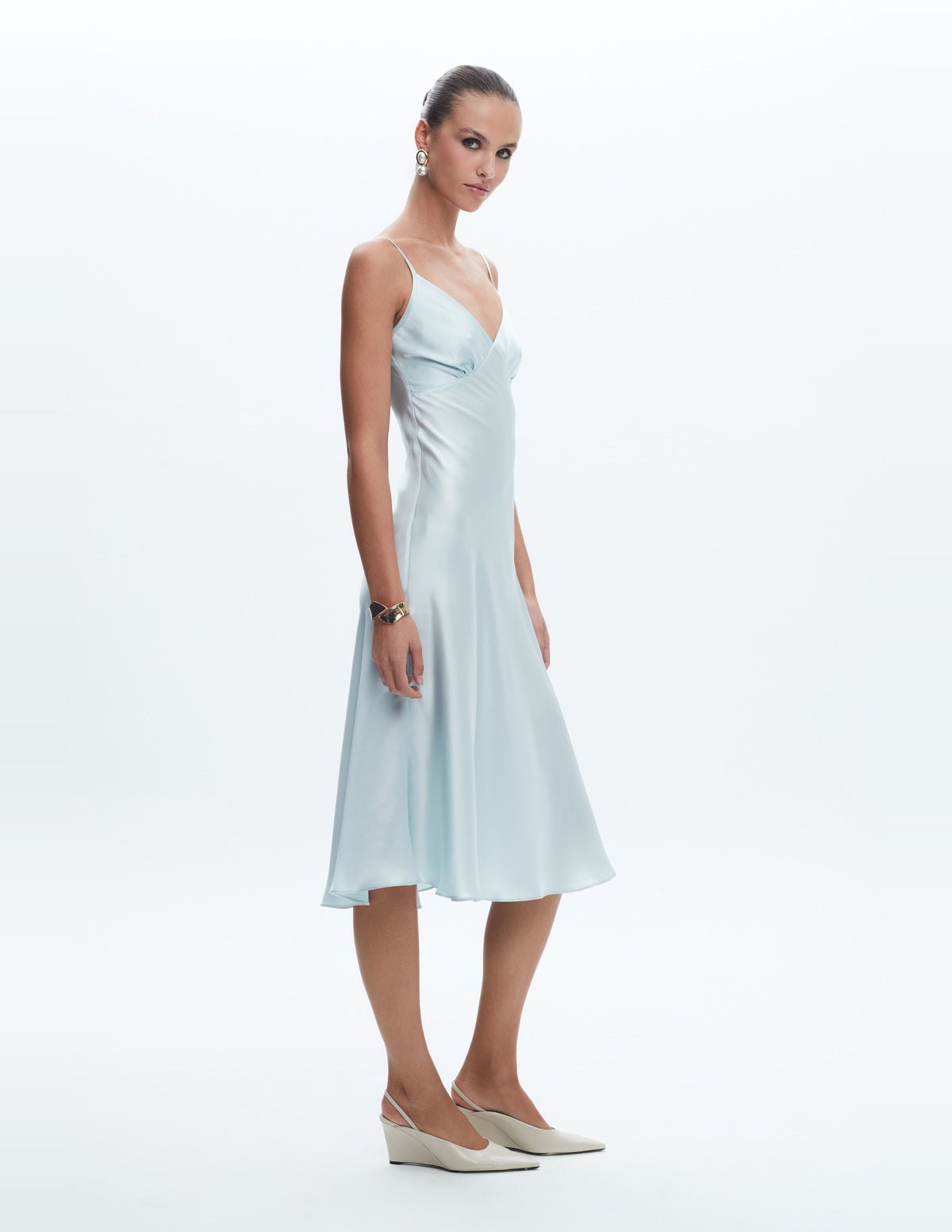 Sienna Silk Midi Dress Light Blue – LIUBA FW26, photo 63960