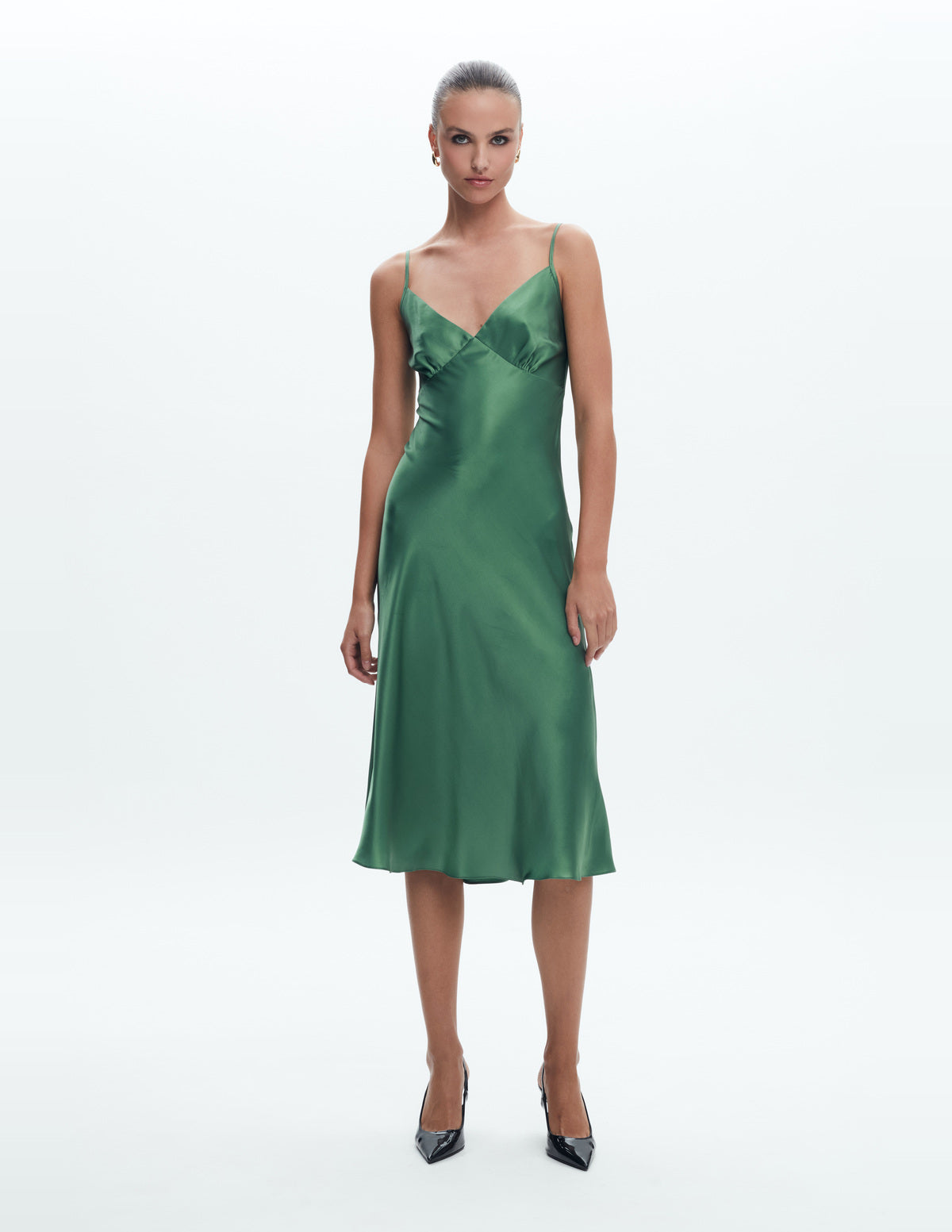 Sienna Silk Midi Dress Light Green – LIUBA FW26, photo 64069