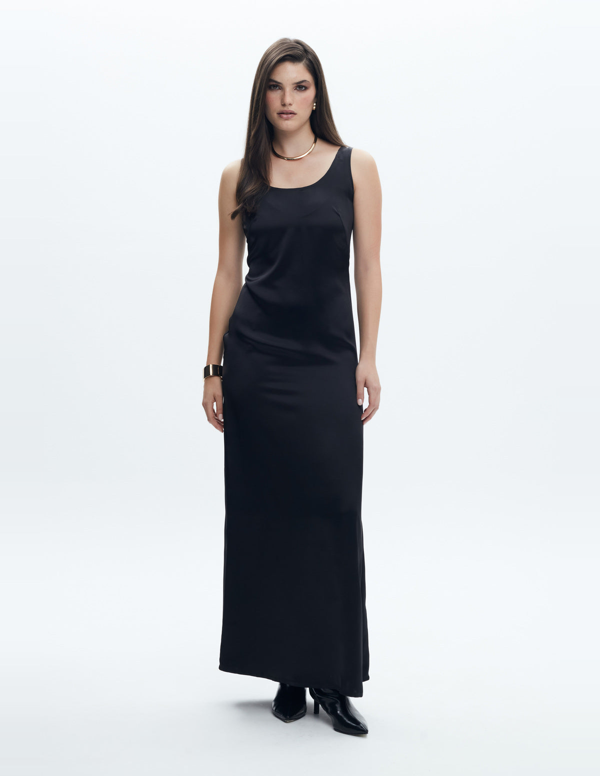 Moon Maxi Slip Dress Black Silk – LIUBA FW26, photo 64253