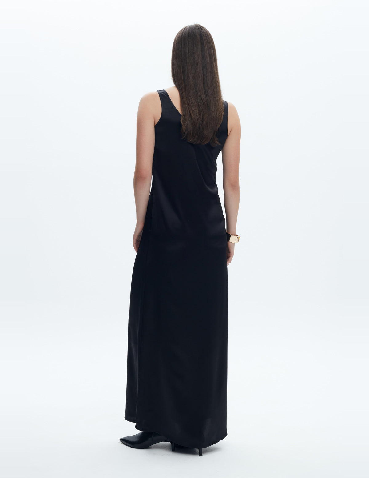 Moon Maxi Slip Dress Black Silk – LIUBA FW26, photo 64286