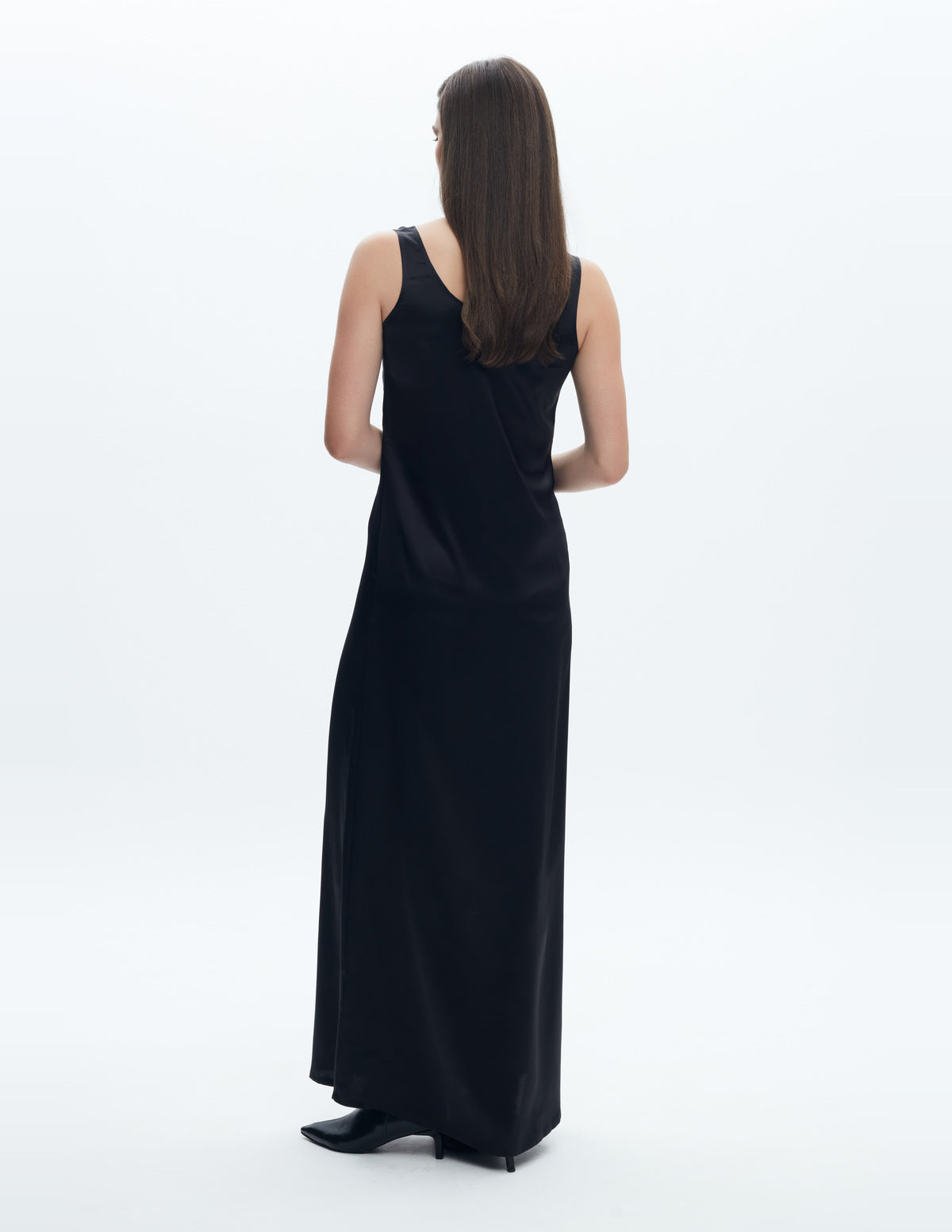 Moon Maxi Slip Dress Black Silk – LIUBA FW26, photo 64288