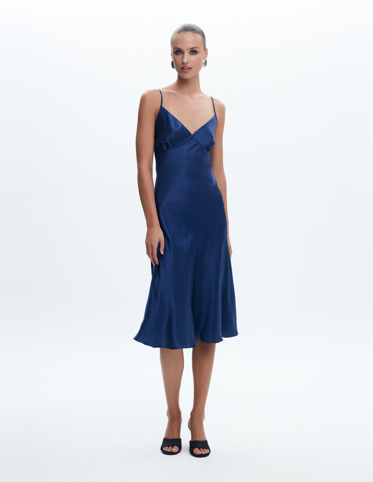 Sienna Silk Midi Dress Navy – LIUBA FW26, photo 64300
