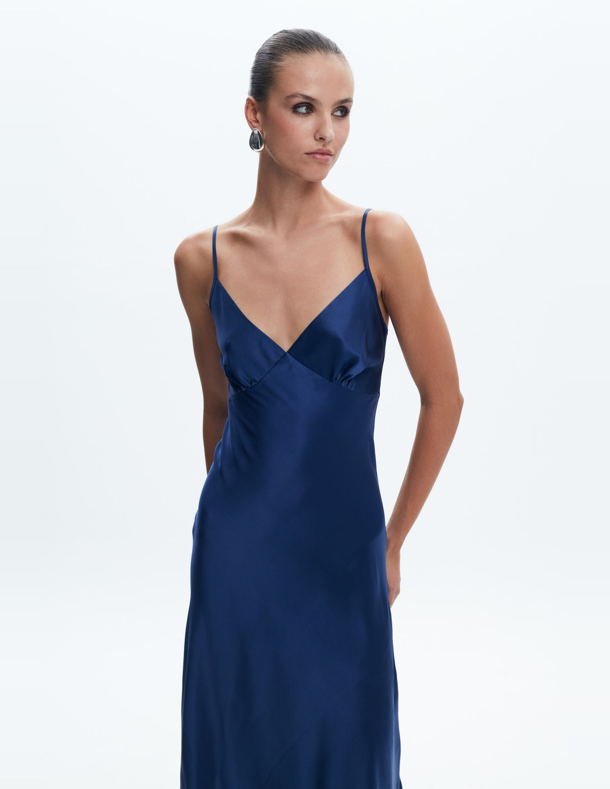 Sienna Silk Midi Dress Navy – LIUBA FW26, photo 64347