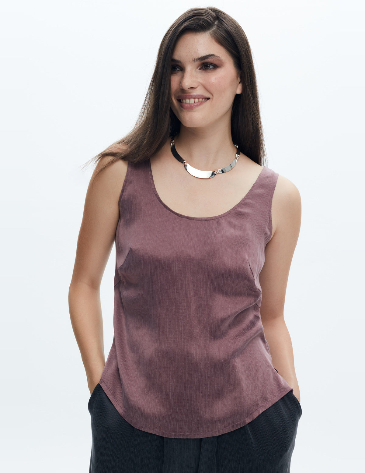 Moon Slip Tank Top Dusty Pink – LIUBA FW26, photo 64513