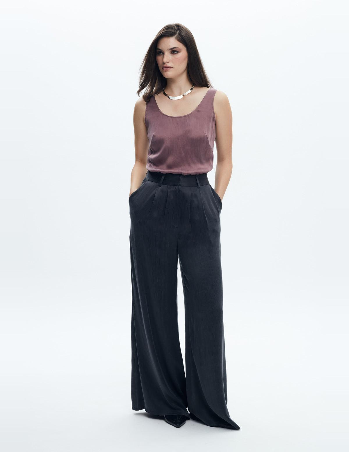 Moon Pants Dark Grey Cupro – LIUBA FW26, photo 64524