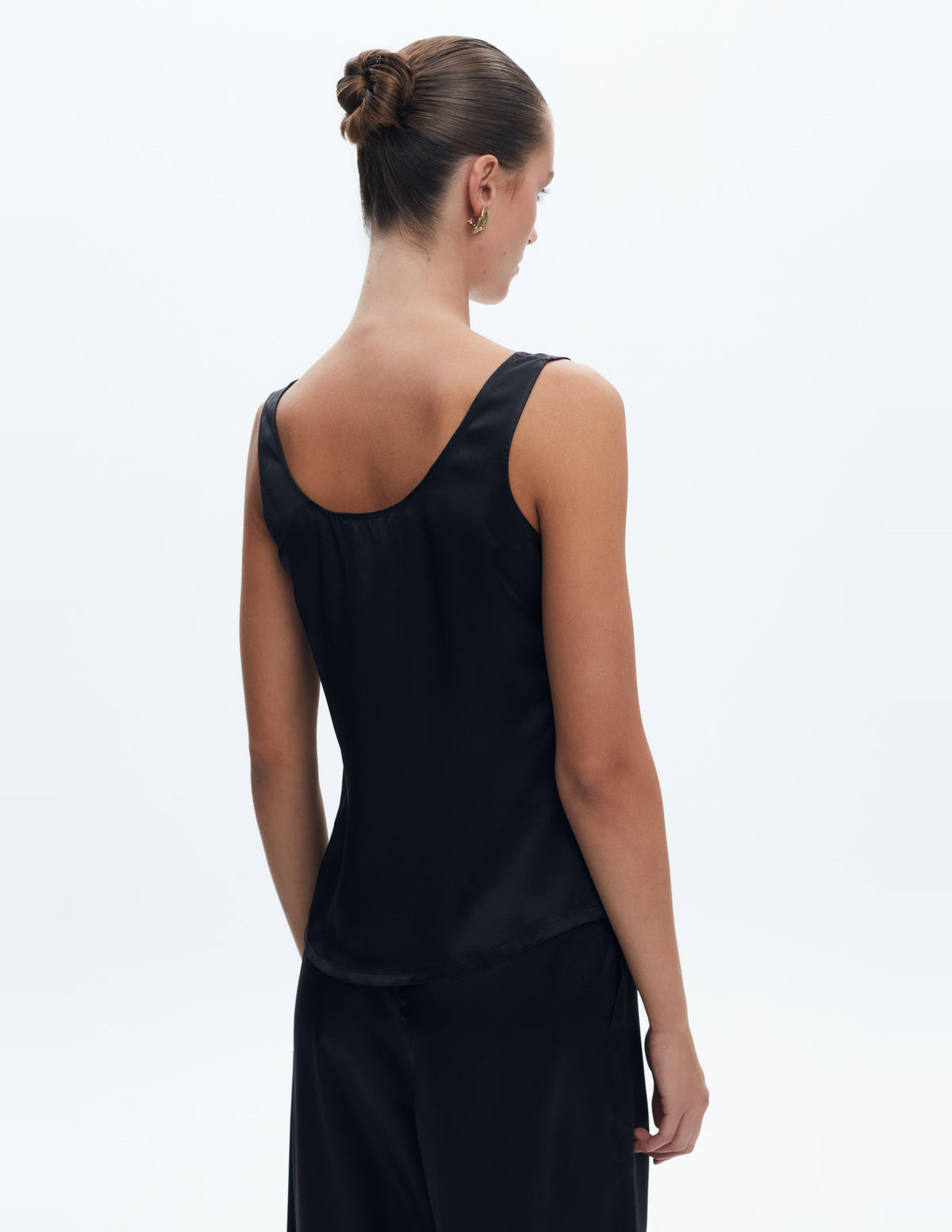 Moon Slip Tank Top Black Silk – LIUBA FW26, photo 65121