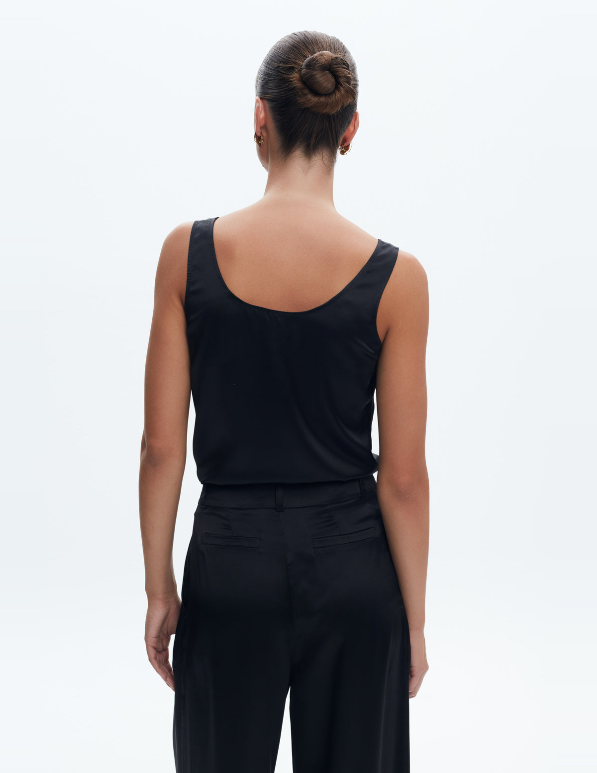 Moon Slip Tank Top Black Silk – LIUBA FW26, photo 65137
