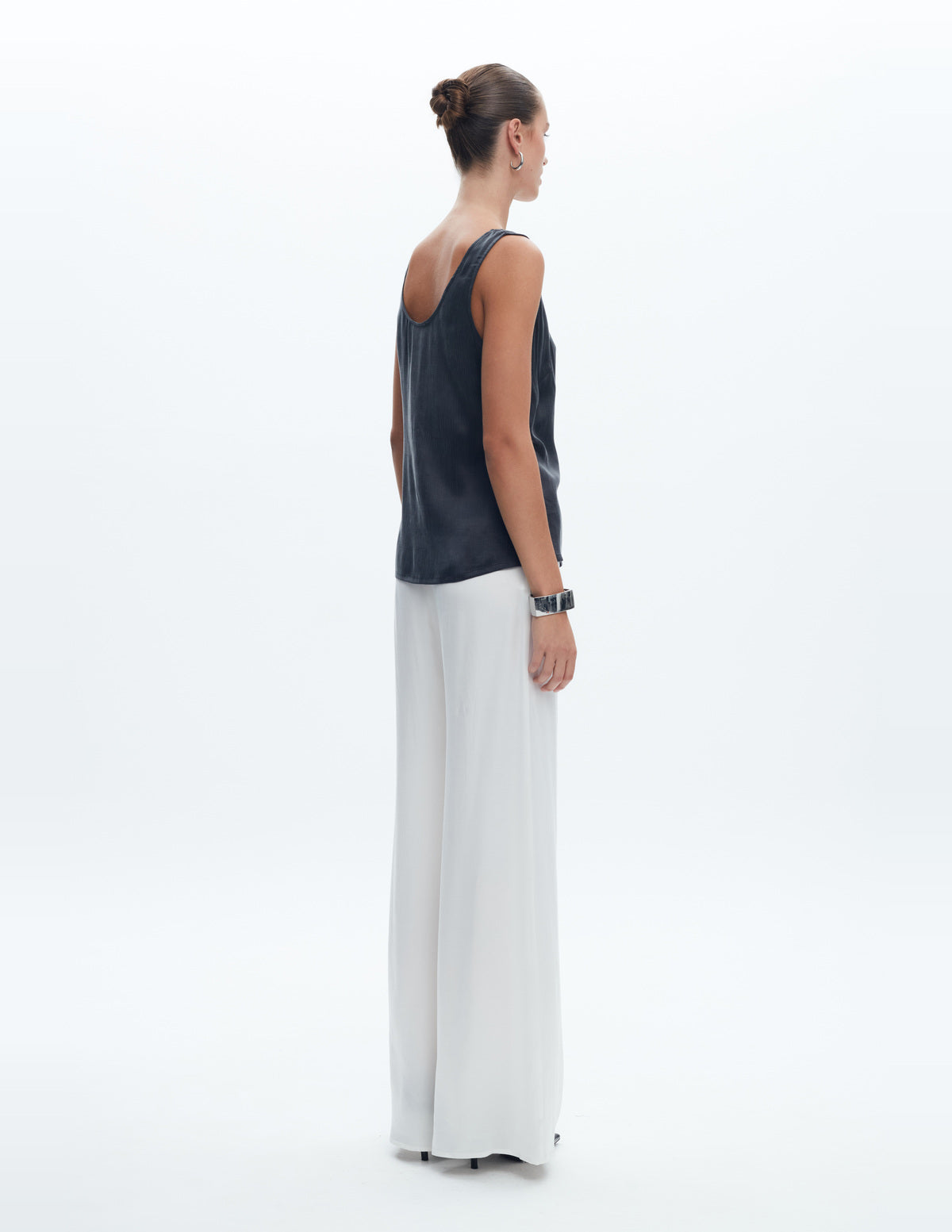 Moon Slip Tank Top Dark Grey Cupro – LIUBA FW26, photo 65243