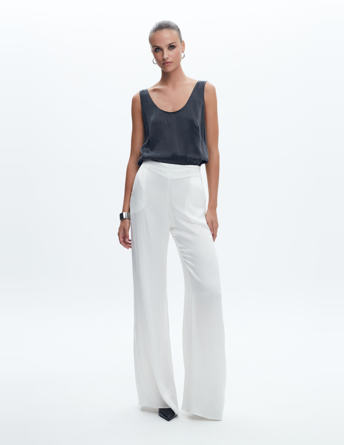 Moon Slip Tank Top Dark Grey Cupro – LIUBA FW26, photo 65267