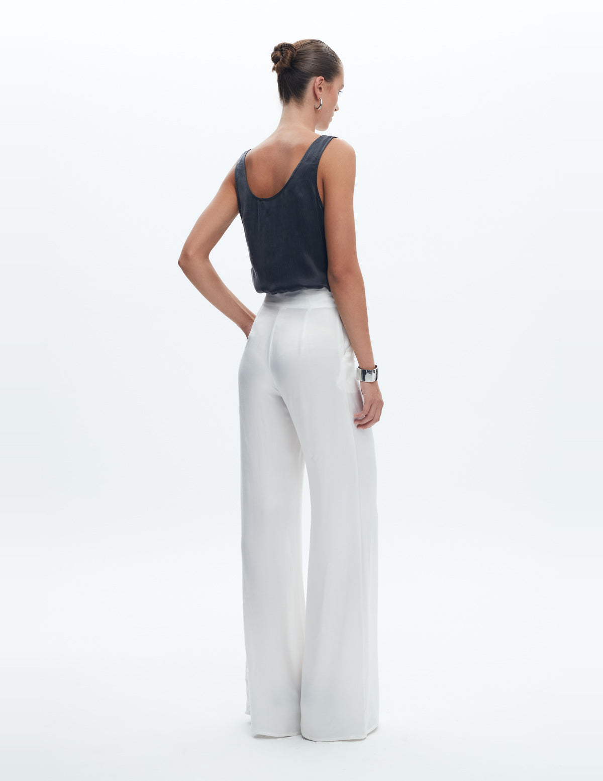 Moon Slip Tank Top Dark Grey Cupro – LIUBA FW26, photo 65281