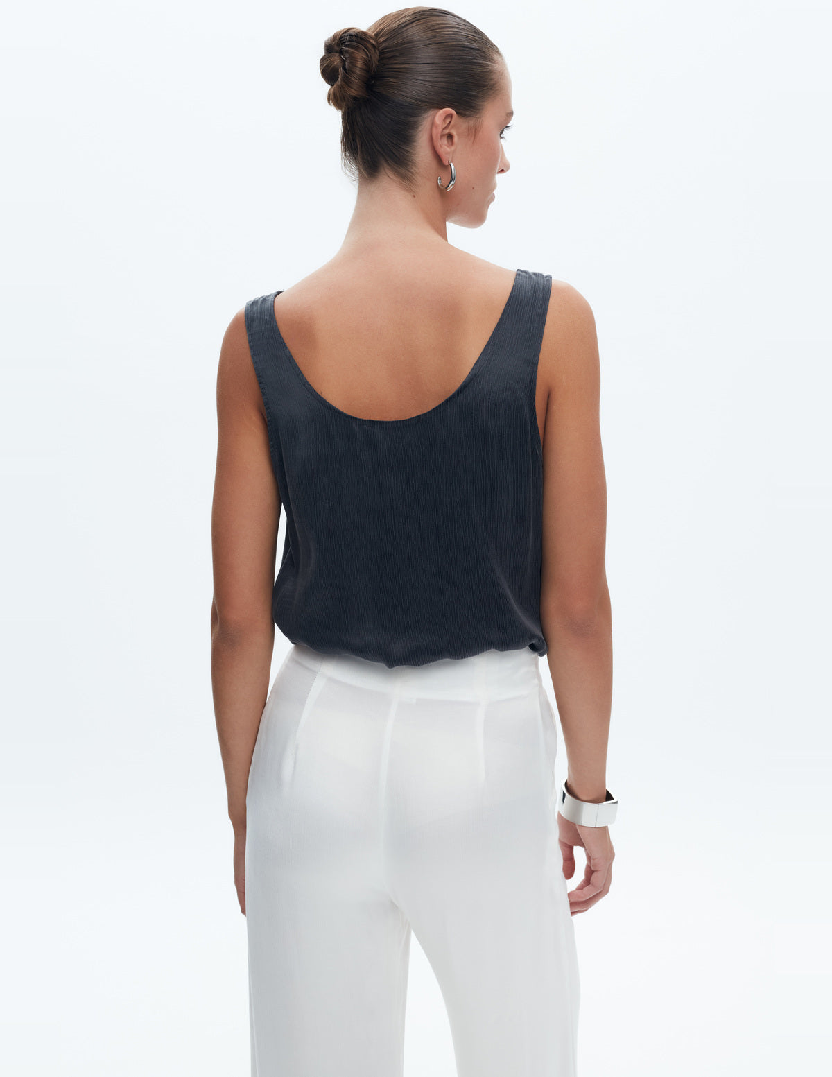 Moon Slip Tank Top Dark Grey Cupro – LIUBA FW26, photo 65294