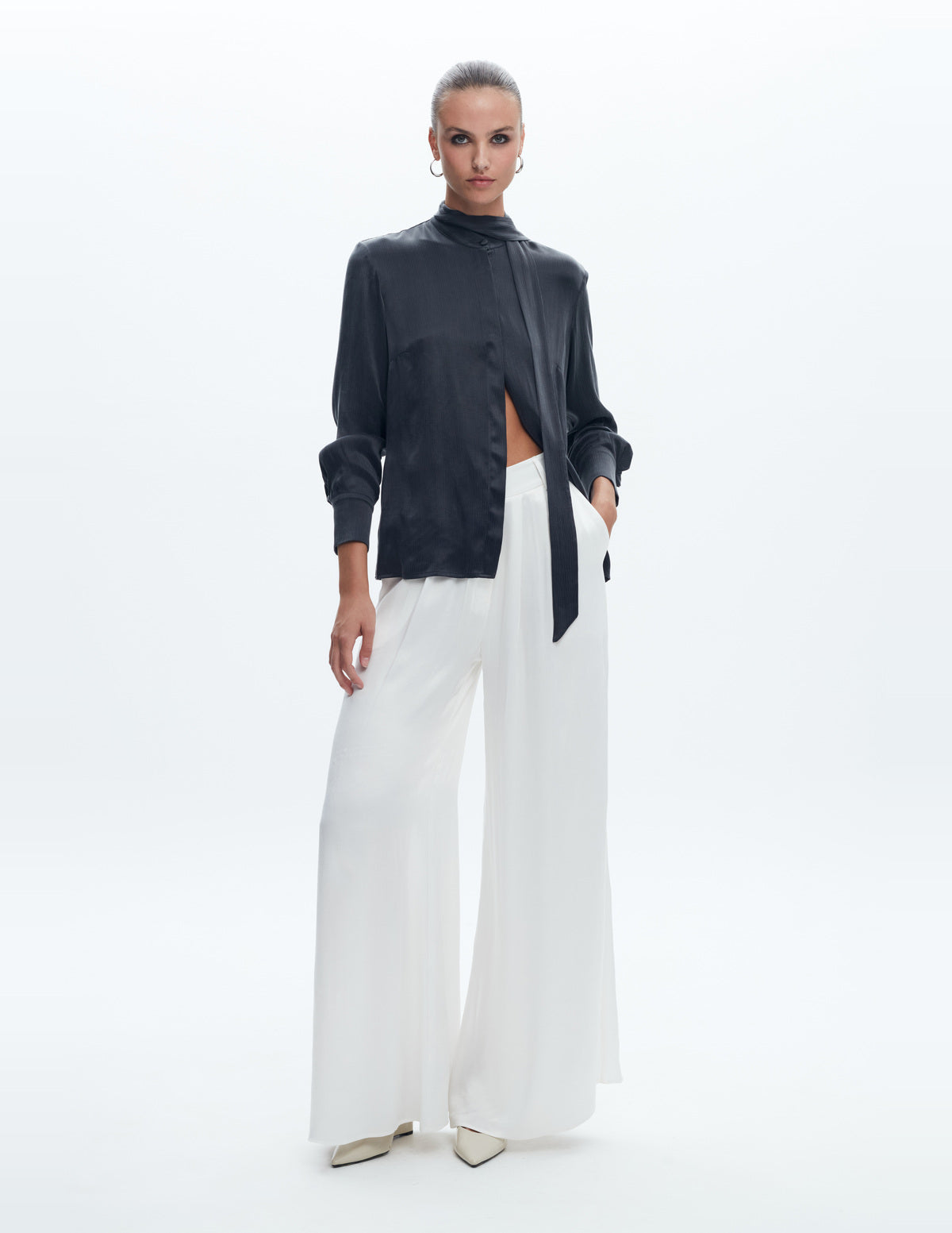 Moon Shirt Dark Grey Cupro – LIUBA FW26, photo 65350