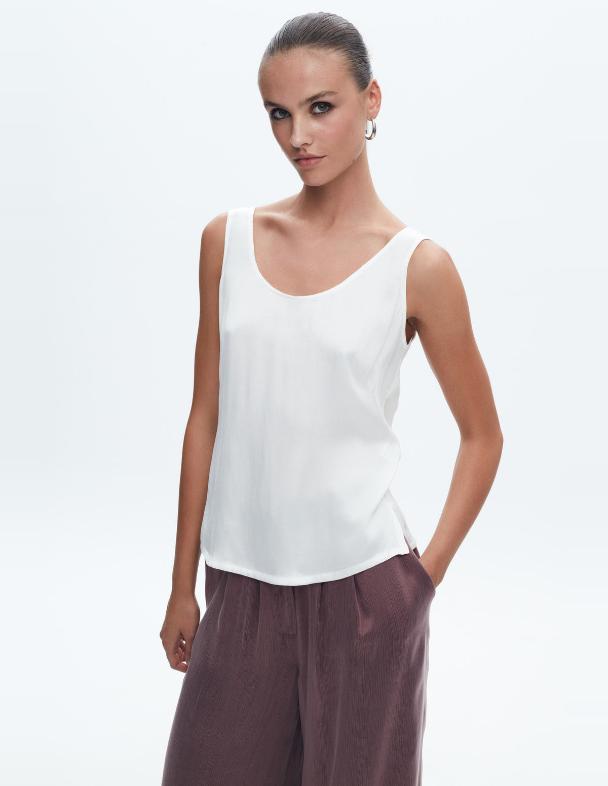Moon Slip Tank Top Off White – LIUBA FW26, photo 65394