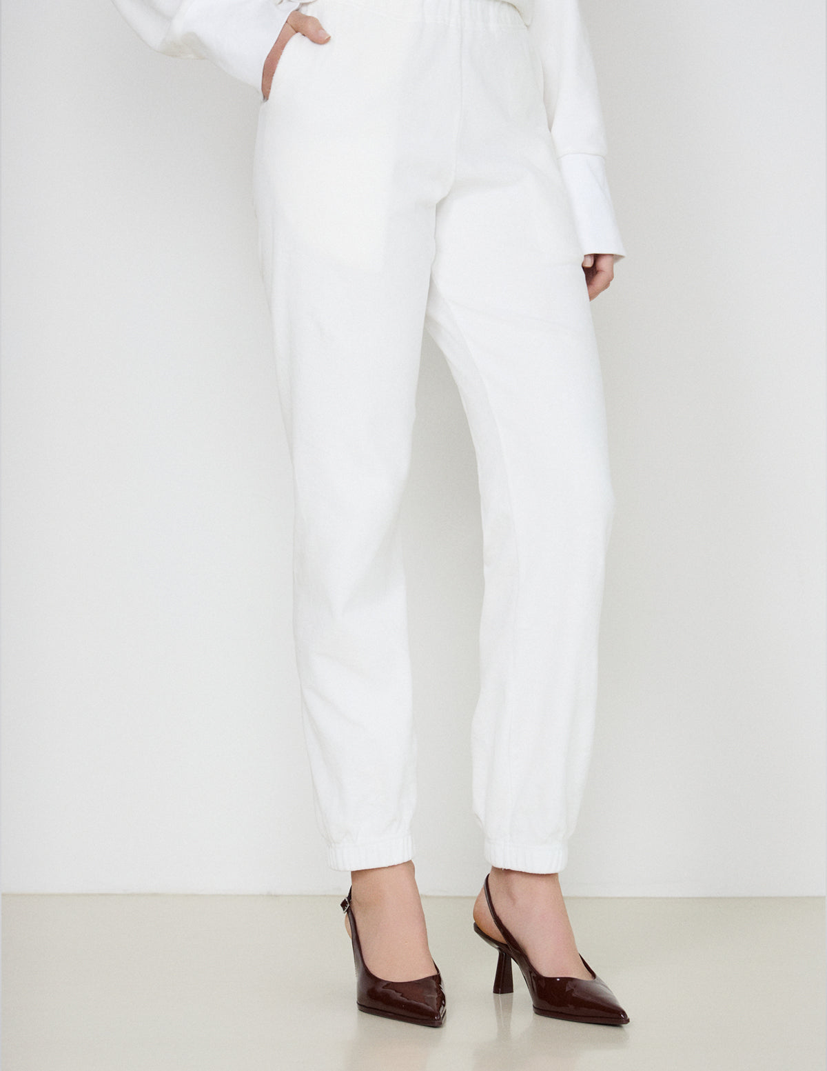 White Isla Velvet Pants