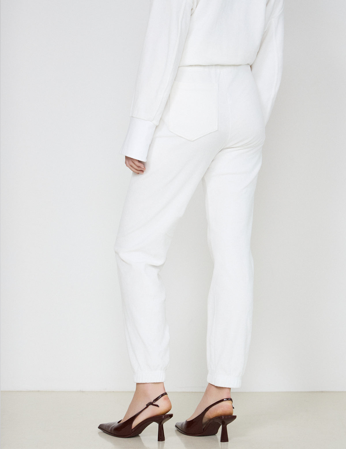 White Isla Velvet Pants
