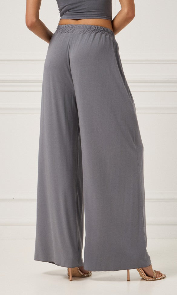 Wid-leg Pants Grey, LYDIA