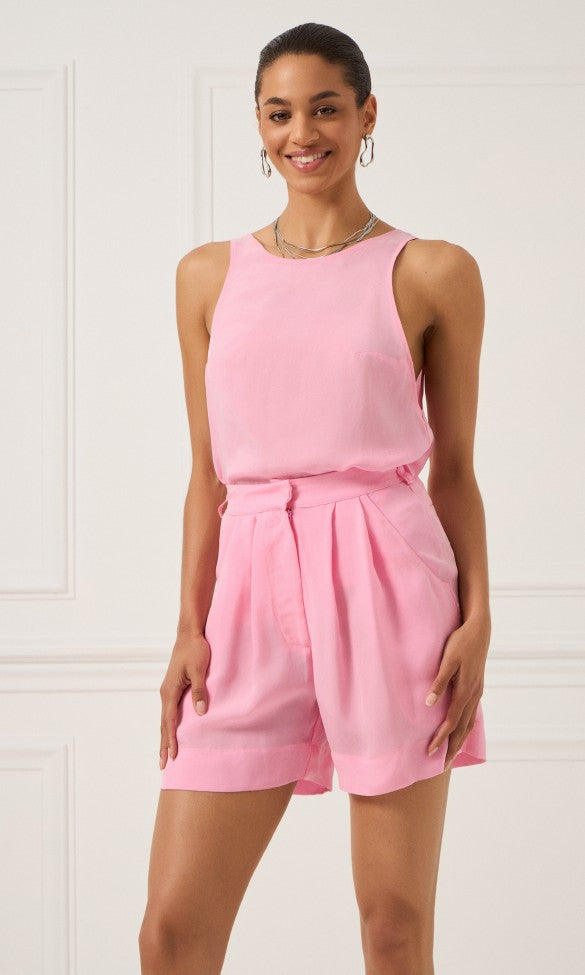 Cupro Shorts Pink, EMMA