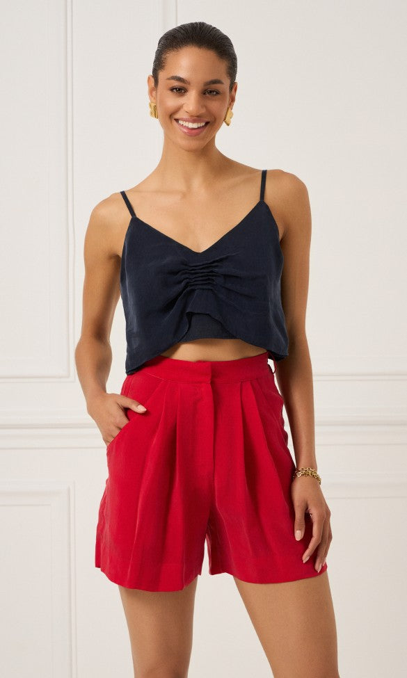 Cupro Shorts Red, EMMA