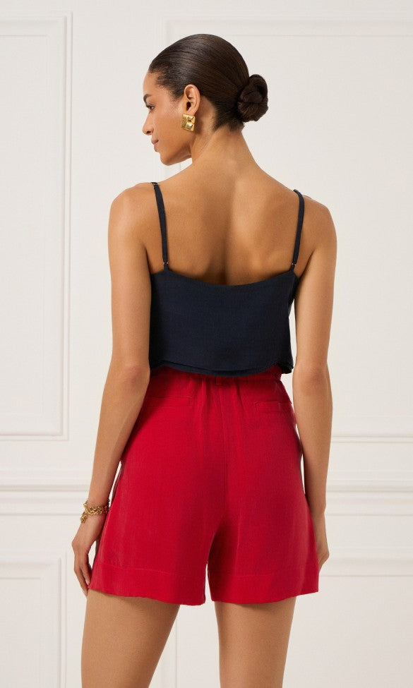 Cupro Shorts Red, EMMA