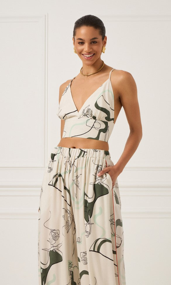 DAISY Multicolored Crop Top With Stripe