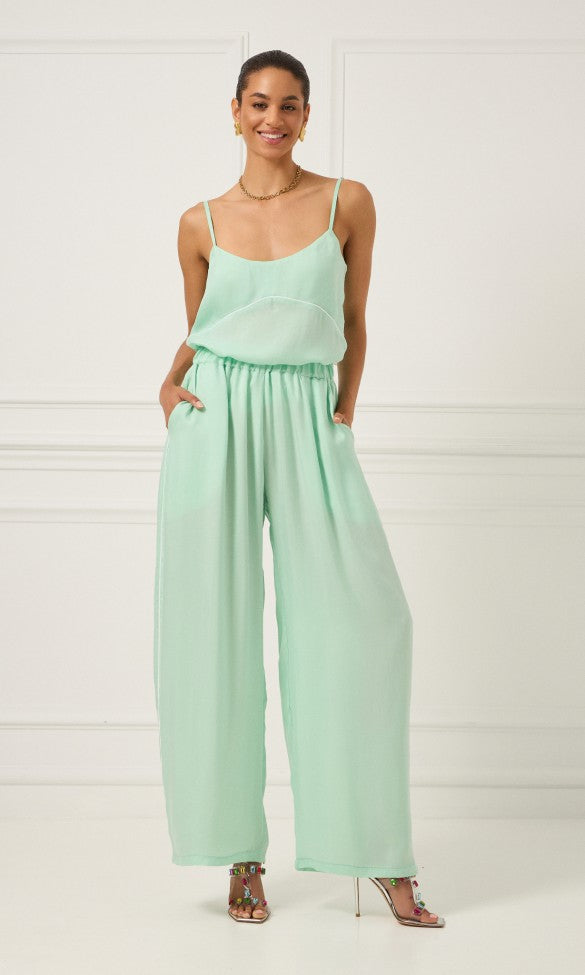 Cupro Pants Mint, ELINE