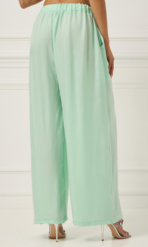 Cupro Pants Mint, ELINE
